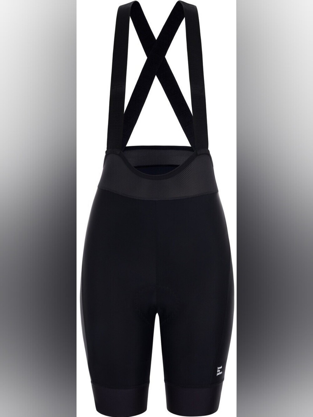 Peppermint Black Women's Cycling Bib Shorts with Crisscross Straps